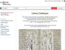 Tablet Screenshot of libraries.britishmuseum.org